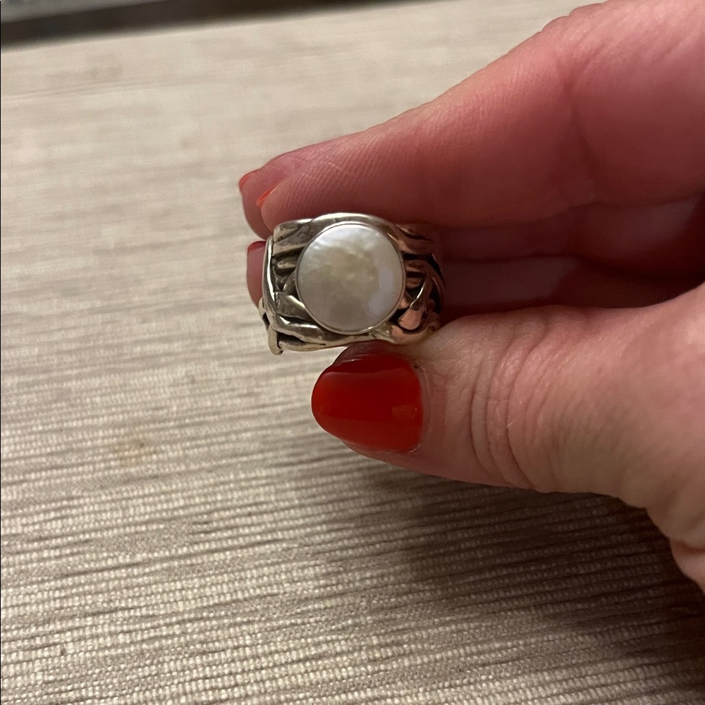 Silpada Silver Ring with White Stone